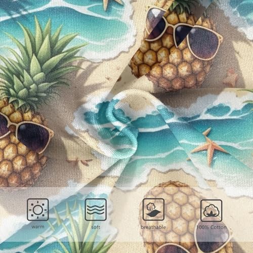 Pineapples Beach Ocean Tag Free Cotton Underwear, 2T Boys Underwear Briefs3