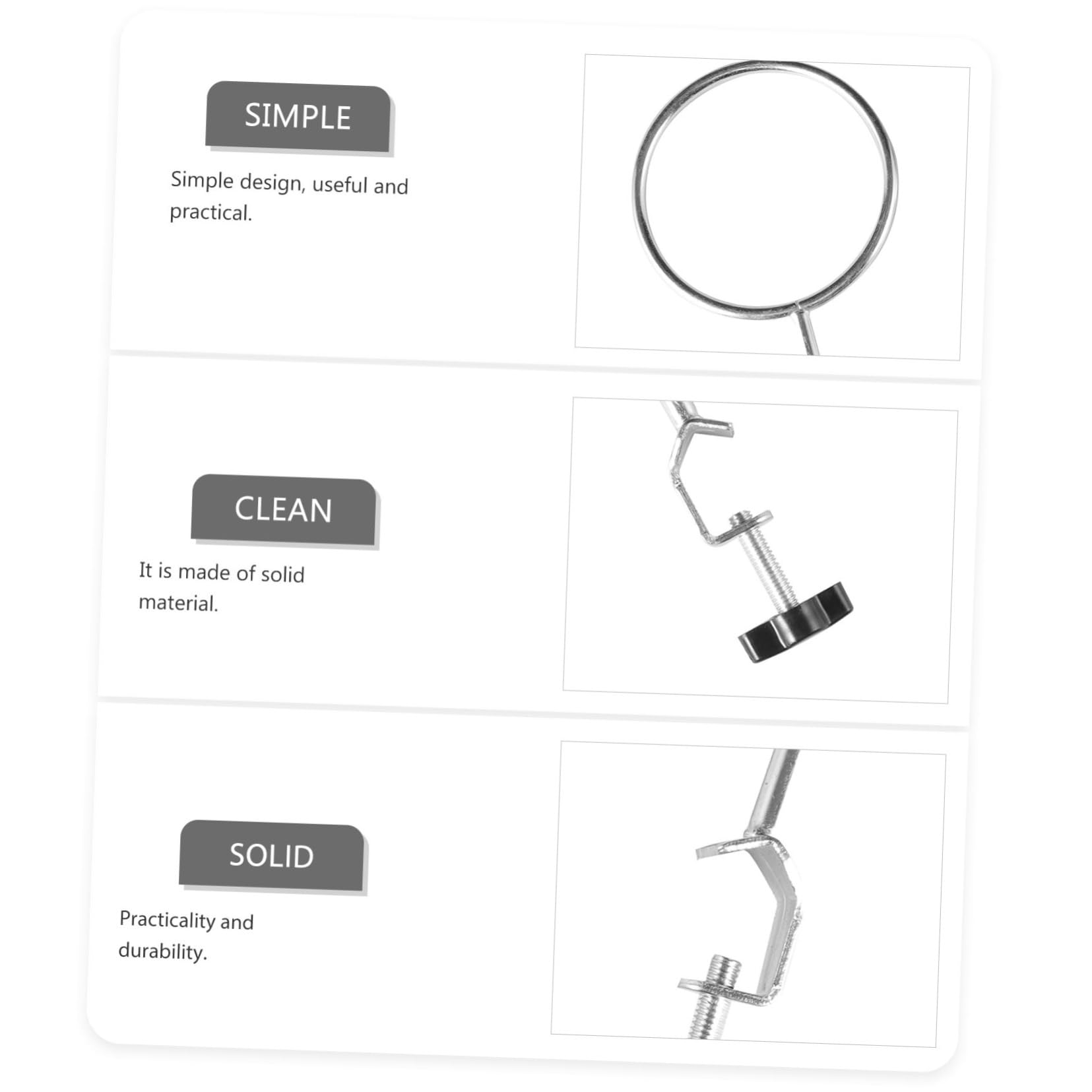 12 Stk Retortenring aus Metall Labor-Retortenklemmen Ringklemmen für Laborstative Retortenringe aus Metall Experimentieren Sie mit Retortenringen Labor Retortenring Eisen