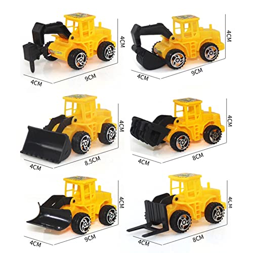 6Pcs Construction Vehicle Toys Construction Vehicle Model With Movable Joints, Parent-Child Interactive Mini Size Abs Construction Vehicle Toys, Best Birthday Gift For 3 Year Olds 6Pcs One Size #TOP6
