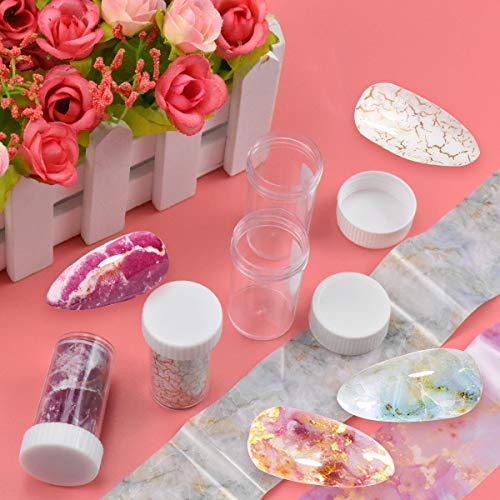 HQdeal 4 Rollen Nagel Transferfolie Marmor Nail Foil Transfer Nagelsticker Selbstklebend NagelFolien Kleber Nagel Decals… – Bild 8