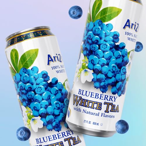 Image of AriZona Blueberry White Tea - Big Can, 22 Fl Oz (12 Pack)