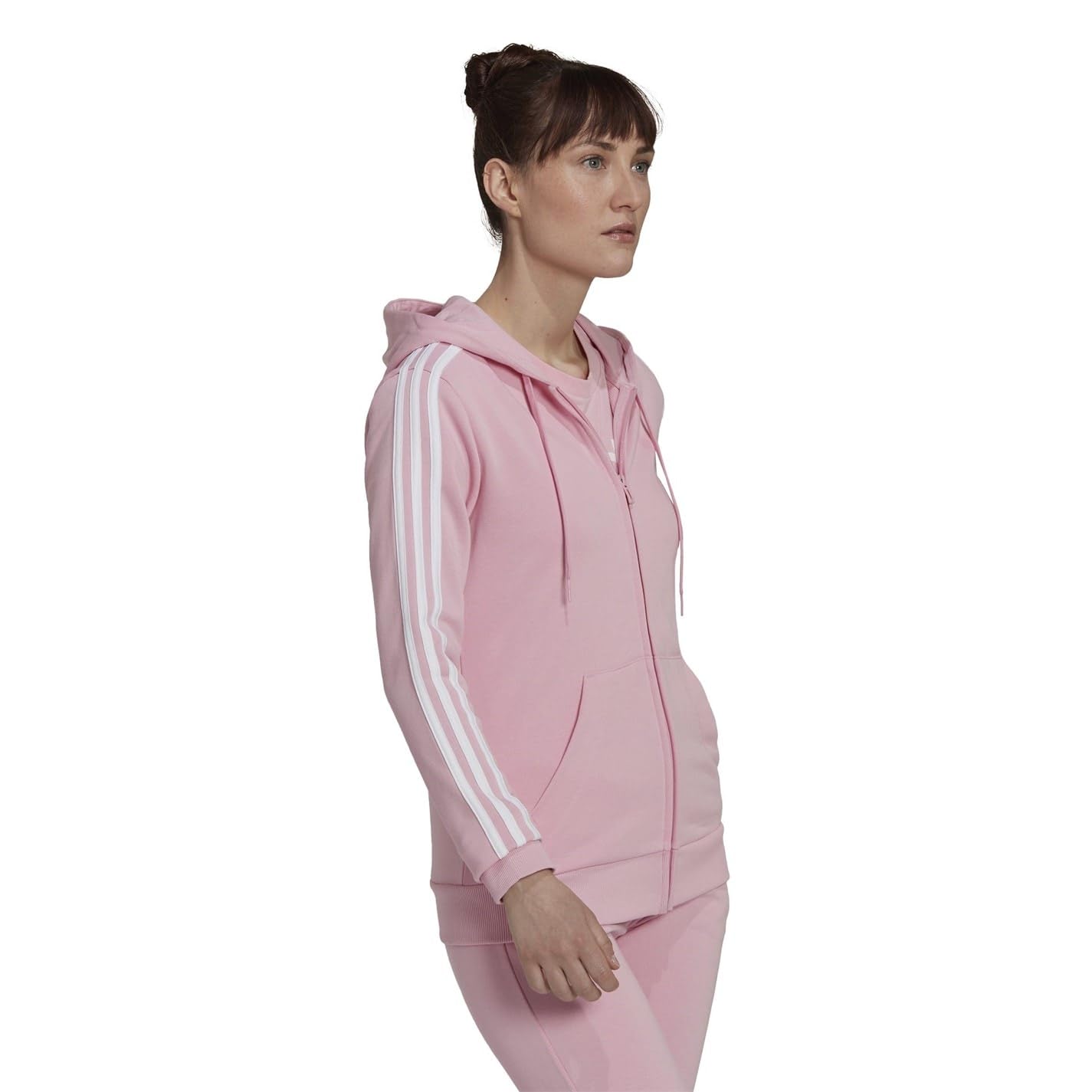 adidas Damen Essentials French Terry 3-Streifen Kapuzenjacke Sweatshirt