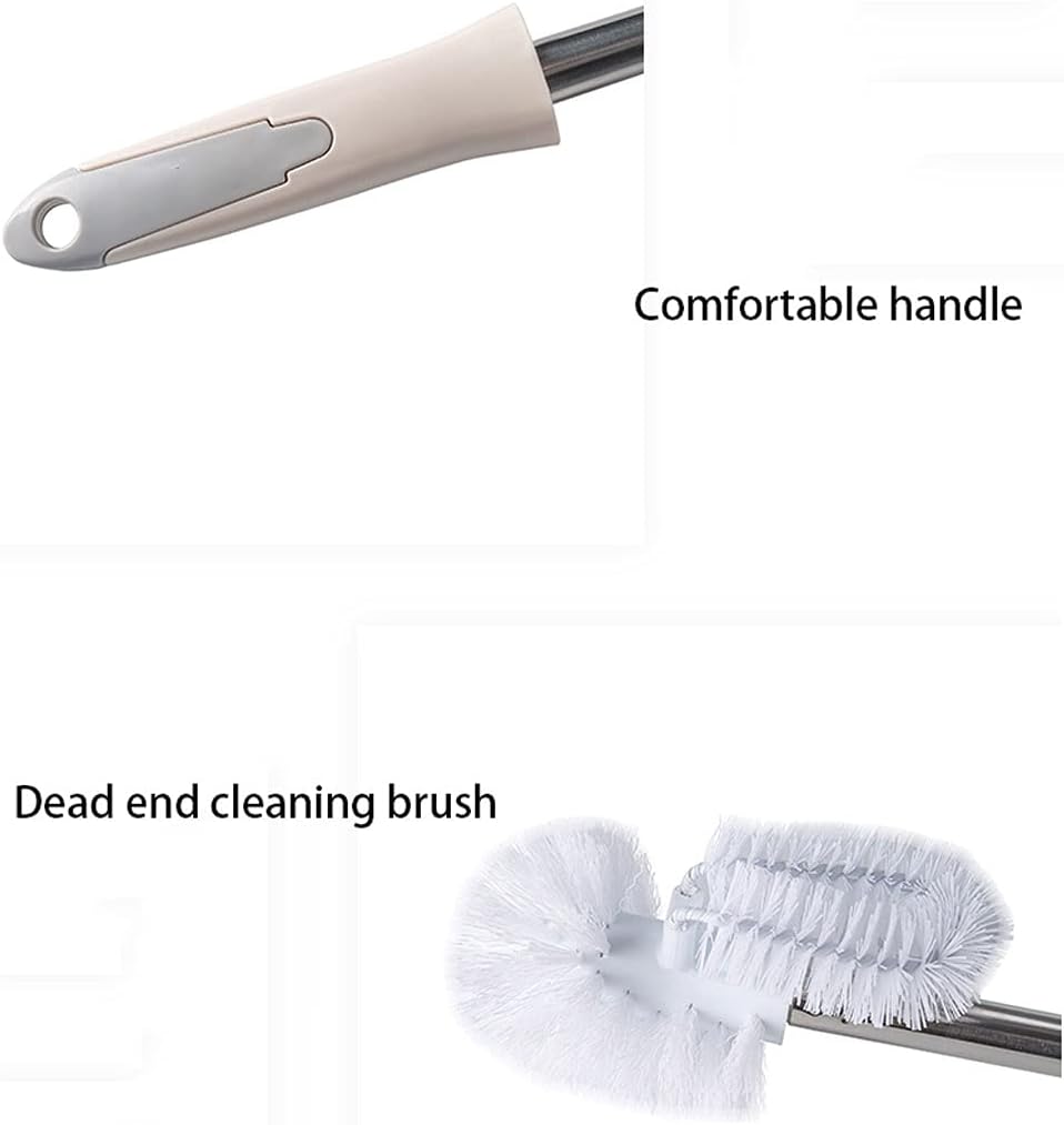 Toilet Cleaner Brush Toilet Brush Holder, Toilet Brushes with No-Slip Handle and Flexible Bristles, Toilet Brush and Holder Set for Bathroom Toilet Brush for Bathroom(A)