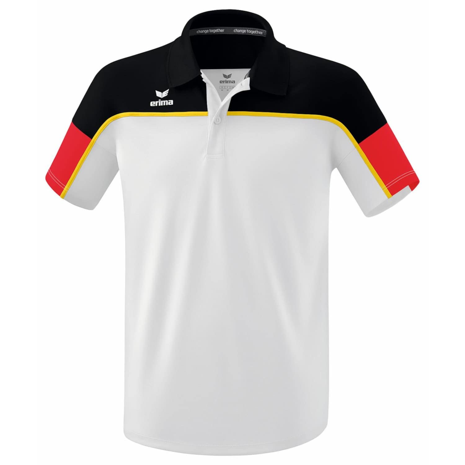 Erima Men's „Change Polo Shirt, White/Black/red, L