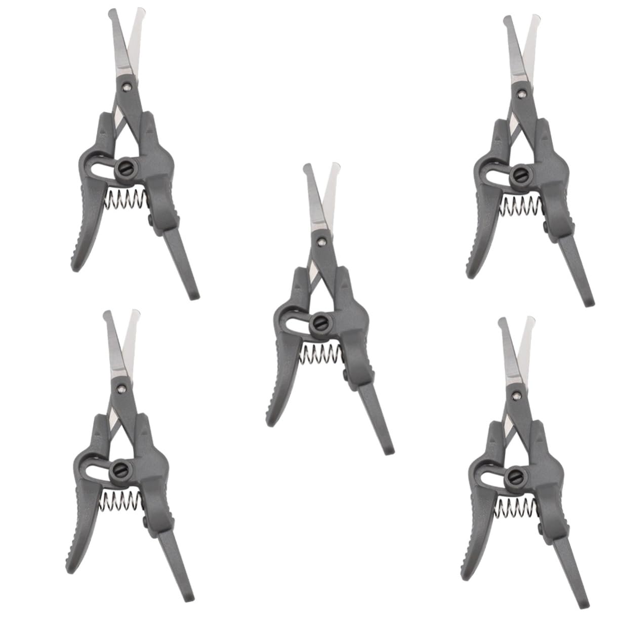 Ipetboom 5 Set Forbici Per Sopracciglia E Del Naso Da Uomo Tagliaunghie Tronchesino Unghie Clipper Facciale Tagliacapelli Per Il Viso Forbici Manuali Per Del Naso Grey 4 Pezzi * 5