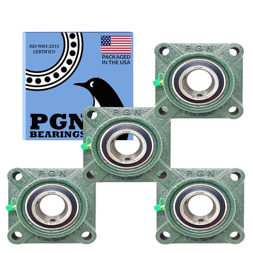 Image of PGN UCF206-20 (4 Pack) Square Flange Bearing 1-1 /4 inch Bore