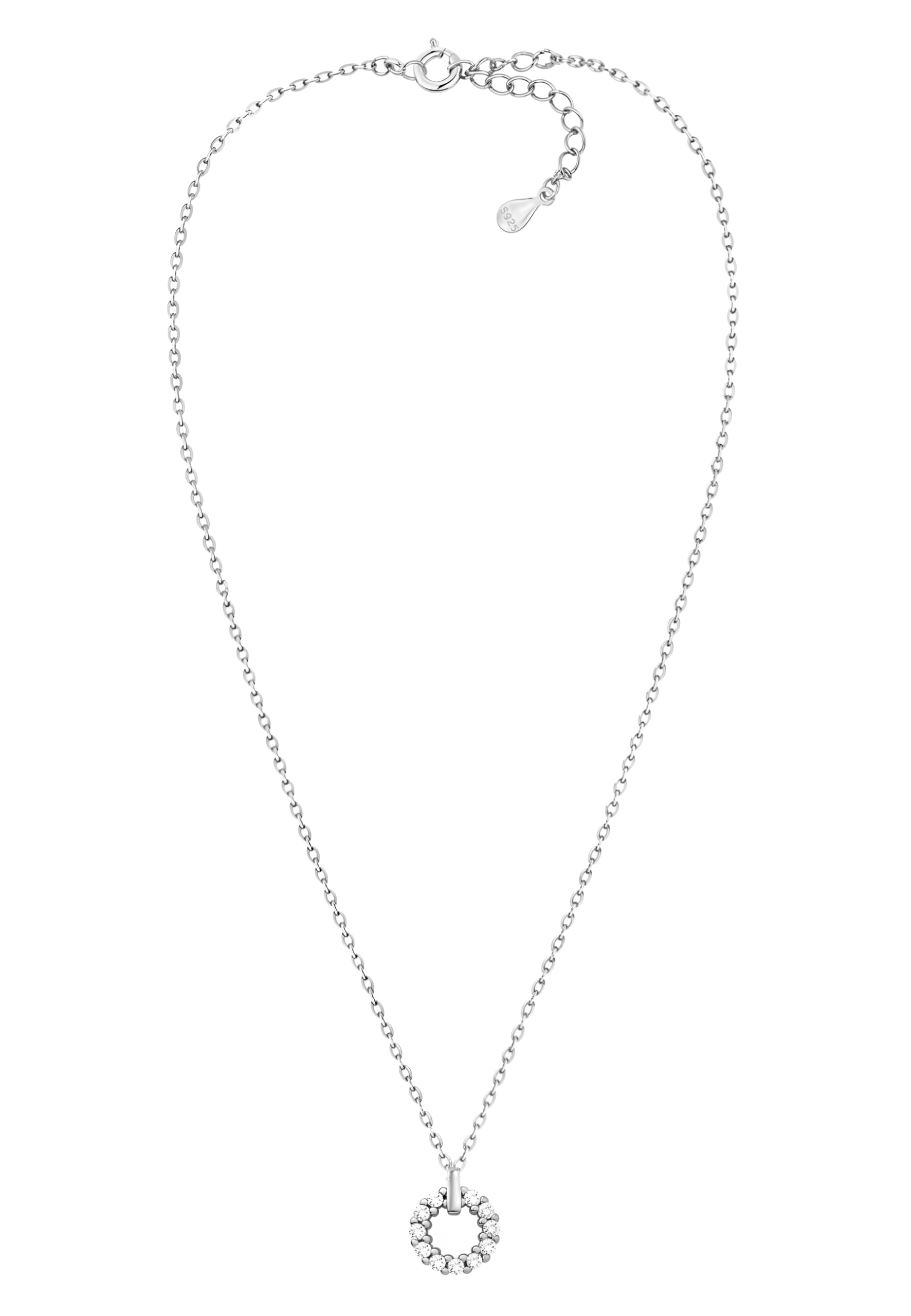 Sofia Milani - Collana da Donna in Argento 925 - con Pietra Zircone - Ciondolo a Cerchio