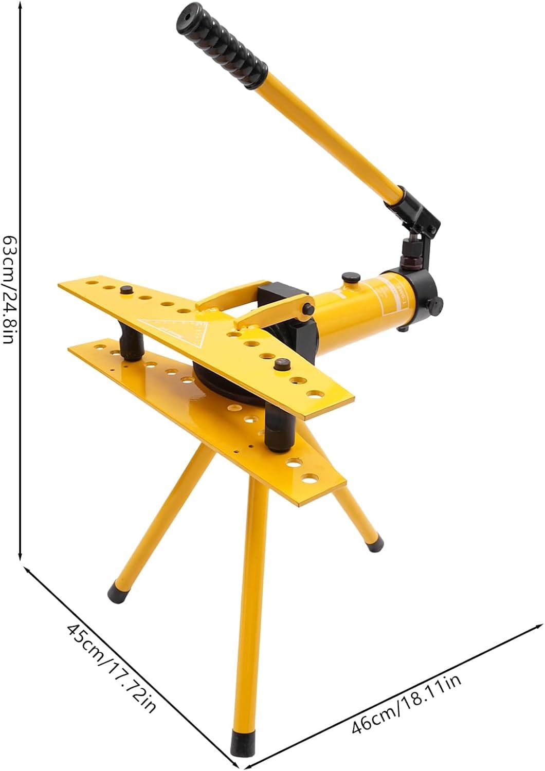 Ręczny zestaw hydraulicznych giętarek do rur, giętarka do rur z 6 matrycami, 10 ton, do gięcia rur do 90°, średnica zewnętrzna 13-34 mm, idealna do naprawy domu i produkcji metalu