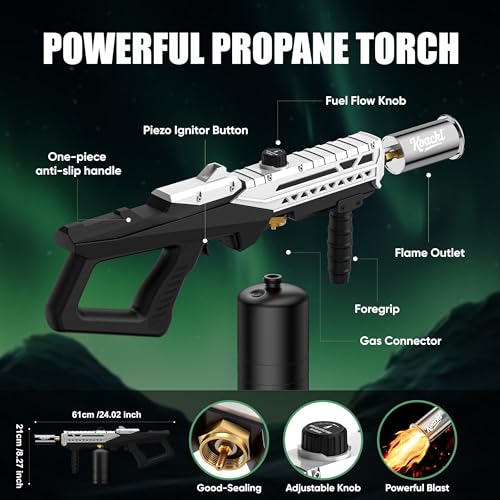 KOACKL Propane Torch Gun, Adjustable Flame for Searing