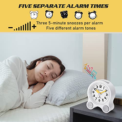 Hearkent Atomic Talking Clock Clear Time Date Light, 5 Alarms,Snooze, Black - Image 3