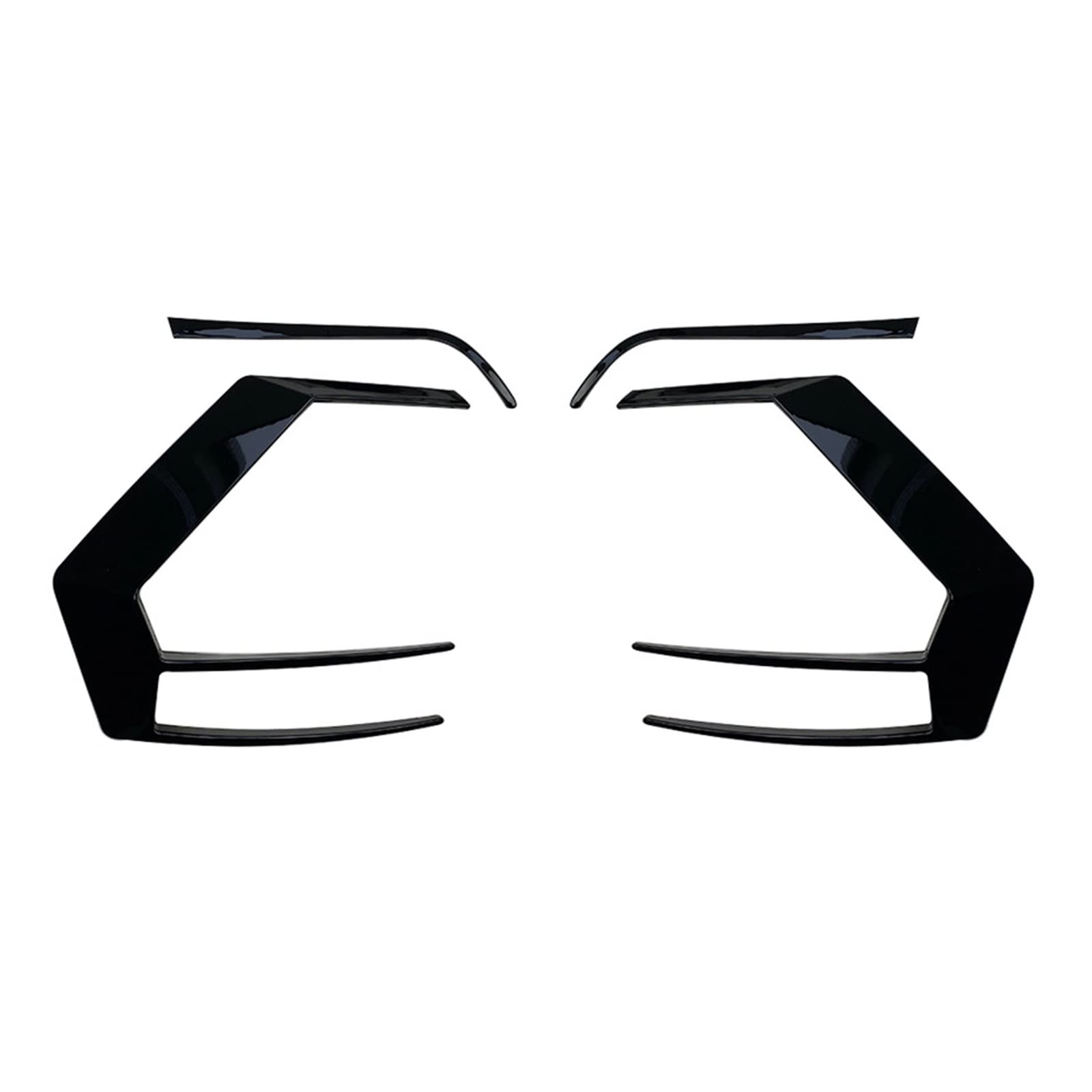 Difusor Trasero Para VW 2013-2016 Para Golf Mk 7 7R Para GTI Para GTD Parachoques Trasero Cuchillo Aire Cubierta Luz Trasera Kit Cuerpo Difusor de Parachoques Trasero(Glossy black B)