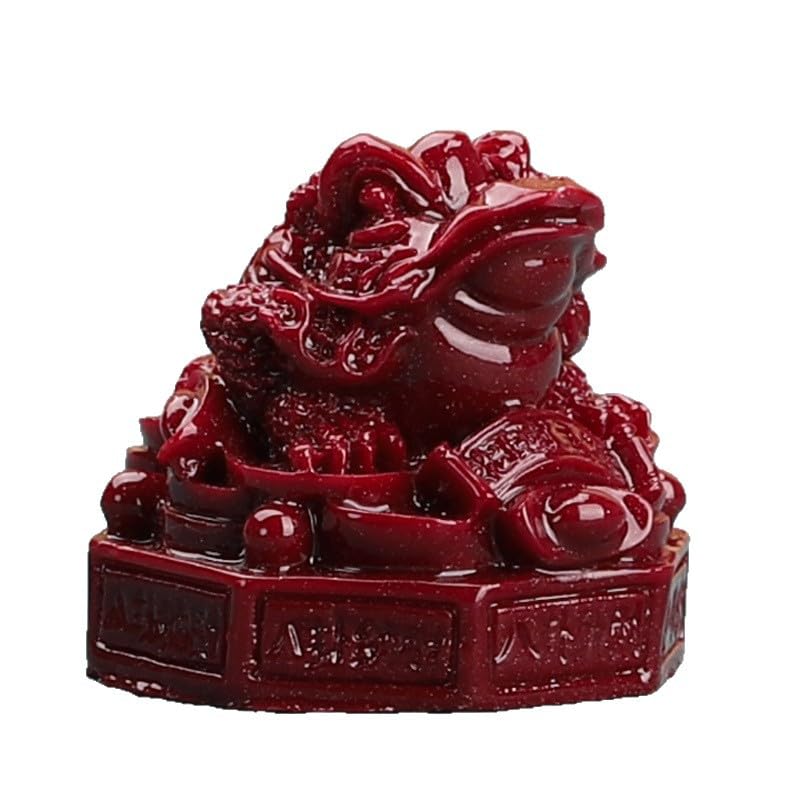 NIBHZ Ornamento della Tartaruga Drago cinabro per Il Feng Shui Domestico