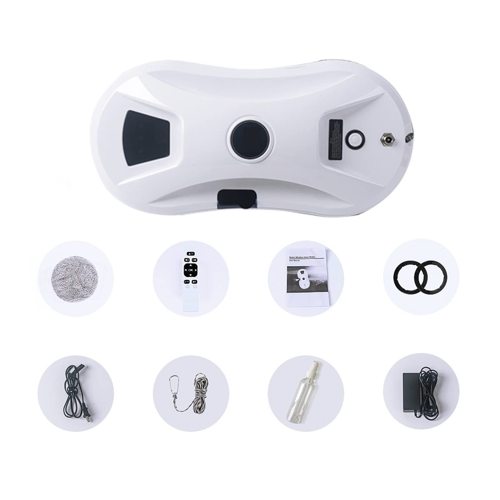 Robot do czyszczenia okien Robot do czyszczenia okien Robot do czyszczenia okien Odkurzacz Zdalne sterowanie Automatyczny środek do czyszczenia szyb 10 sztuk Ściereczka d(Styl natrysku wody-średni