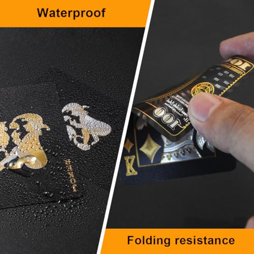 1 Deck Spielkarten, professionelle Spielkarten, wasserdichtes Plastik, kreative verdickte wasserdichte Partyspielkarten – Bild 5