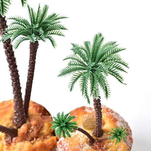 HUIANER Palm Tree Model Trees, 20pcs Miniature Palm Trees Fake Plastic