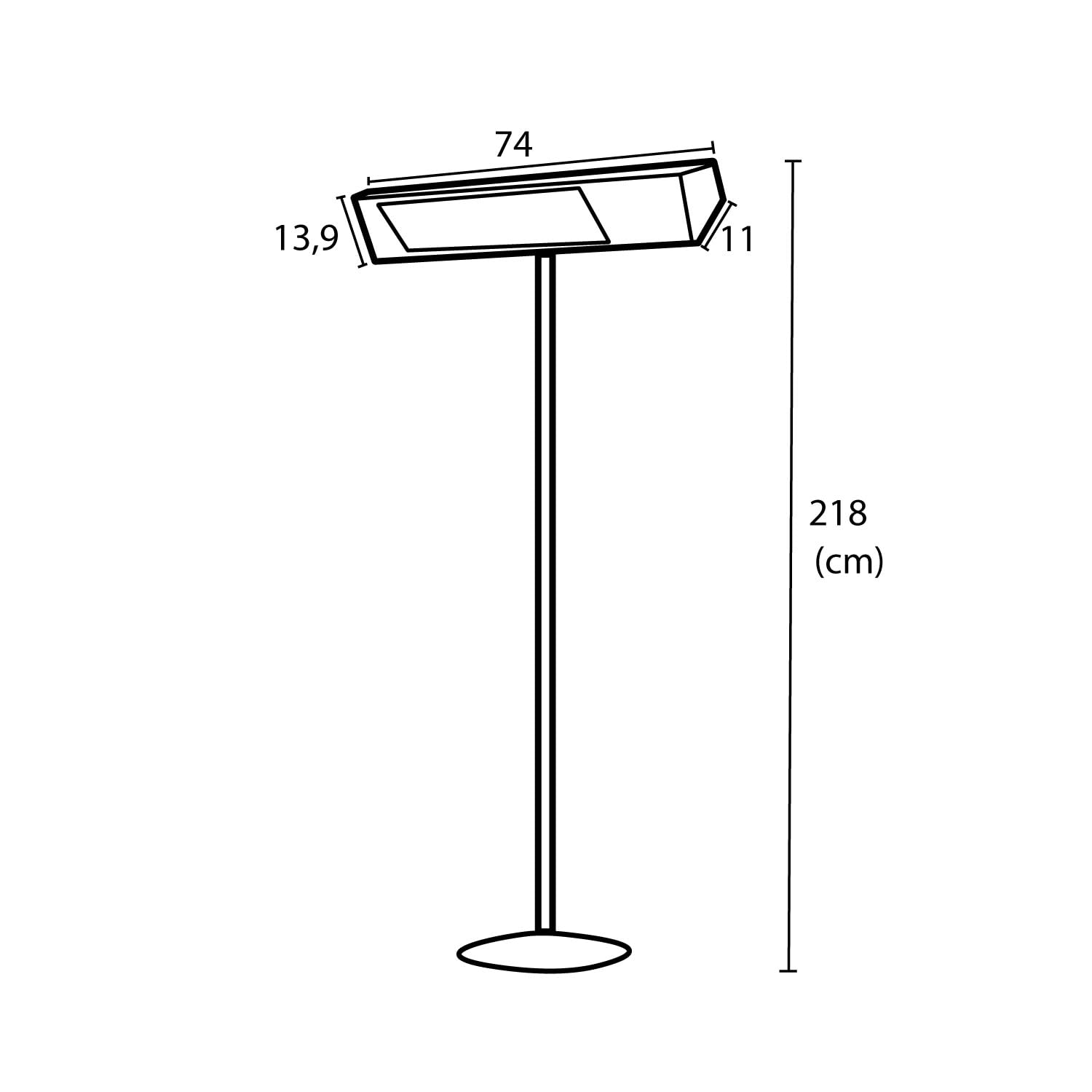 Sined Caldo Ira Inox Palo Stufa Infrarossi Esterno Con Kit Completo Di Palo Da 2000w Grigio Riscaldamento Elettrico Da Esterno a Onda Corta Ira e Telecomando Con Griglia Per Protezione e Display