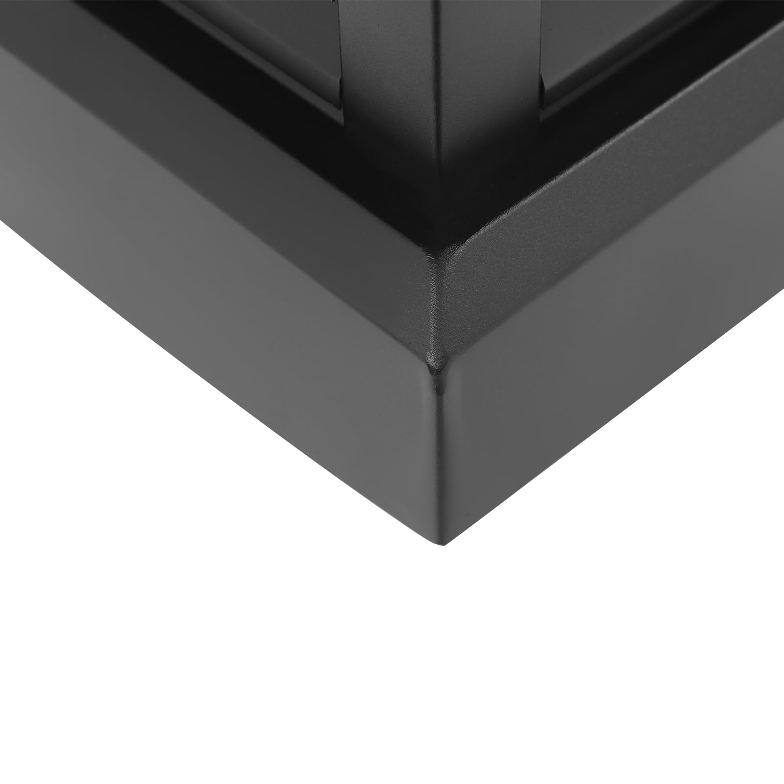 Cubierta de chimenea cubierta cuadrada impermeable exterior de aleación de aluminio con forma de pirámide para chimeneas 35 x 35 cm negro