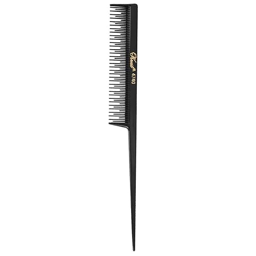 Barber Beauty Hair Krest 4740 8" Rattail Teaser Cutting Comb SB-K4740-BLK