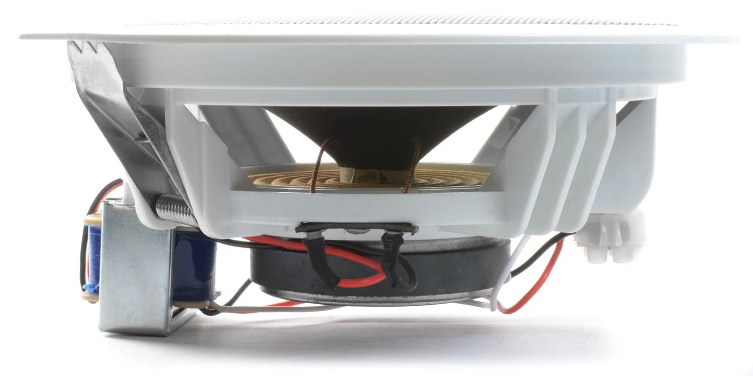 IMPIANTO AUDIO FILODIFFUSIONE BLUETOOTH TELECOMANDO CASSE TONDE DA CONTROSOFFITTO (8 CASSE)