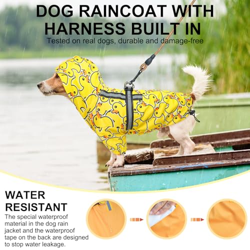 Image of BEAUTYZOO Dog Raincoats for Medium Dogs, Waterproof Rain Jacket with Hood