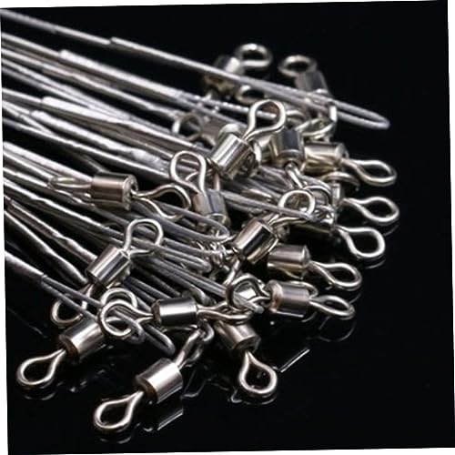 Set 24 unidades de líderes para pesca de acero inoxidable miniatura 7