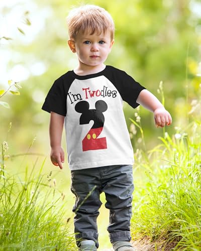 Luke and Lulu 2nd Birthday Shirt Boy - Mouse Themed Short Sleeve Birthday Boy Shirt 2 - Premium 2nd Outfit - Two2