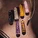 Healing Crystal Wand Set of 6 Orgonite – Includes 3” Amethyst Crystal, Tigers Eye, Rose Quartz, Black Tourmaline Stone, Citrine and Clear Quartz Orgone Crystal Plus Black Tourmaline Necklace
