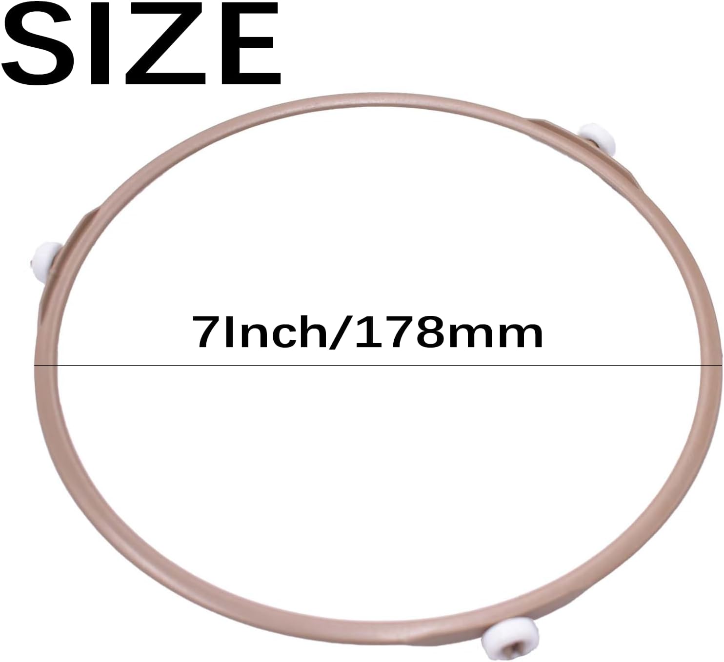 6.57-7 Inch Microwave Turntable Ring Microwave Roller Ring, Glass Plate Tray Support Holder, Replacement Inner Ring - for Microwave Oven Glass Turntable Plate（Roller Height 14 mm）