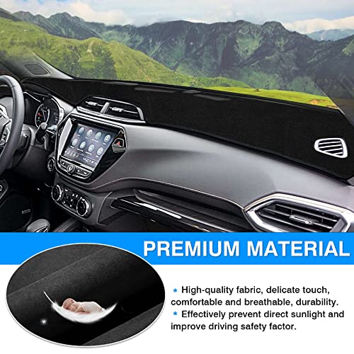 Image of Autorder Dashboard Cover Mat for 2021-2025 2026 Chevrolet Trailblazer Accessories Dash Cover Flannel Dash Mat Sunshade Glare UV Rays Protector