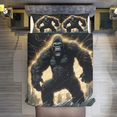 Housse de couette chimpanzés douce en microfibre pour des nuits d'évasion douillettes - 3