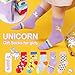 BISOUSOX Girls Socks 6-8 Years Old Unicorn Fun Crazy Novelty Funny Silly Socks for Kids Boy Girl Birthday Christmas Gift