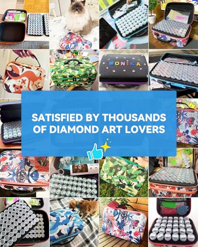 Image of ARTDOT 60 Slots Storage Container for Diamond Art Kits for Adults,Portable Bead Storage Boxes for Diamond Painting Accessories and Tools