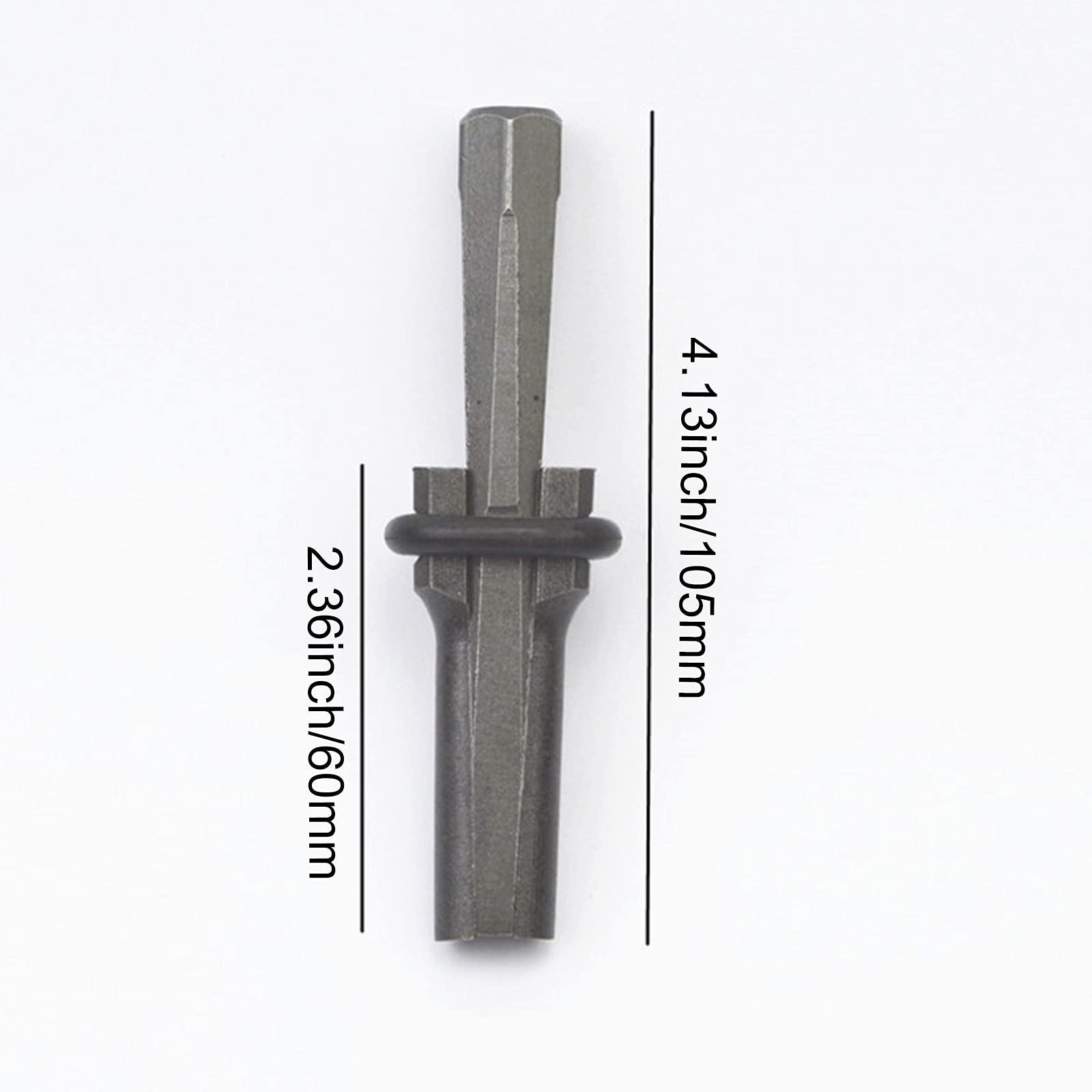 Set di 6 spaccalegna in acciaio ad alta durezza, con cuneo e spessori a piuma, per calcestruzzo, marmo, granito e roccia, include punta per trapano a percussione rotante, dimensioni 14 mm