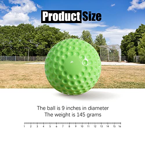 Baisidiwei Baseballs 12 Pack Yellow Dimpled Baseballs, 9-Inch Pitching Machine Baseballs For Hand-Eye Coordination, Hitting And Fielding Practice #TOP1