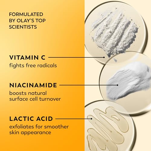 Olay Vitamin C Face Moisturizer, Brightening Cream for Women, Trial Size, Evens Tone, Dark Spot & Hyperpigmentation Reduction, Glowing Skin Care - Niaciniamide, Lactic Acid, 0.5 Oz (Pack of 12) - Image 4