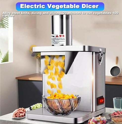 Cortadora eléctrica de vegetales 3 en 1 acero inoxidable miniatura 4