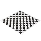 Black and White Checkered Food Grade Wax Coated Paper, 100 Pack