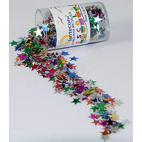 Lantecor 53355 Lantejoula Estrelinhas, Multicores, 12 unidades