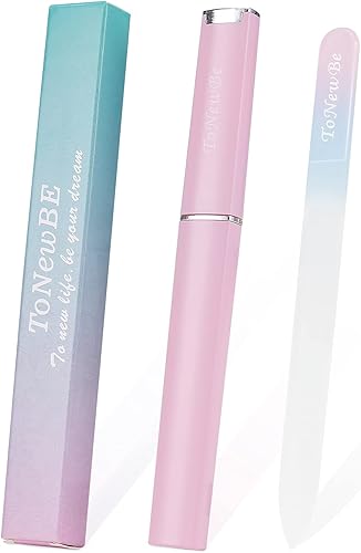 Miniatura 7 de 3 limas de uñas de vidrio en estuche, lima de uñas de cristal, regalos de Navidad, lima de uñas de cristal grabada de doble cara para arte de uñas y