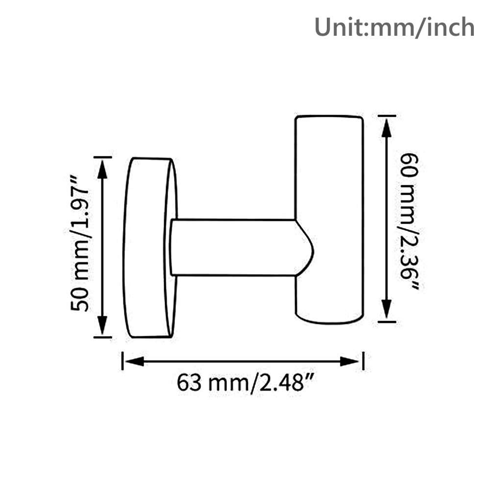 Beelee Moderno Ganchos para Toallas Ganchos Para Abrigos, Acero Inoxidable Gancho para baño y cocina, Montaje en pared, Cepillado dorado, BA195A7G