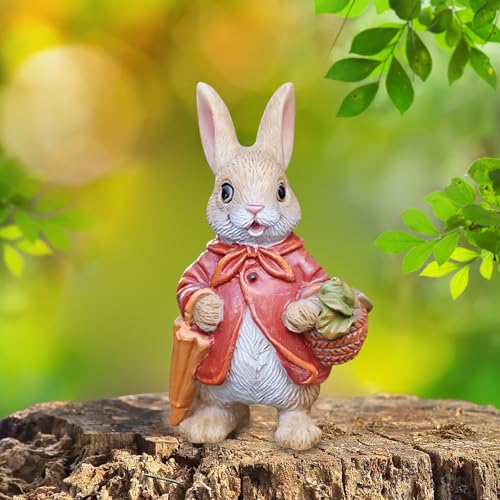 Garten Deko Hase Figuren,Kaninchen Deko Statue Gartendeko für...