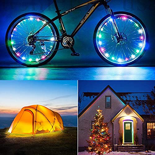 Tira de luces LED RGB a pilas 20 pies con control remoto miniatura 3