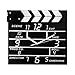 Zaoniy Large Retro Cinema Movie Slate Analog Wall Clock Clapper Film Modern Home.