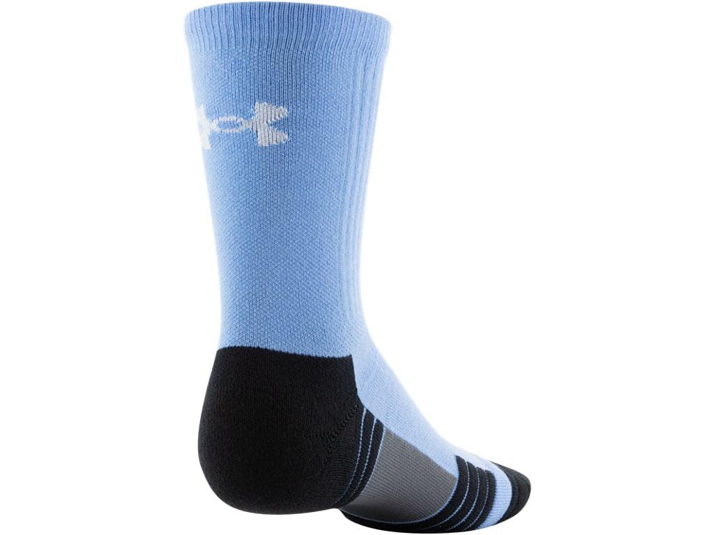 Under Armour Men's Carolina Blue-White Youth Team Crew Socks, 1-Pair, X-Large