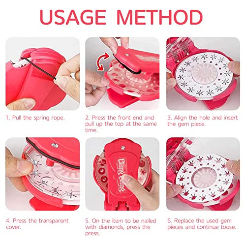 Kit di Bellezza per Capelli con 180 Gemme, Bling