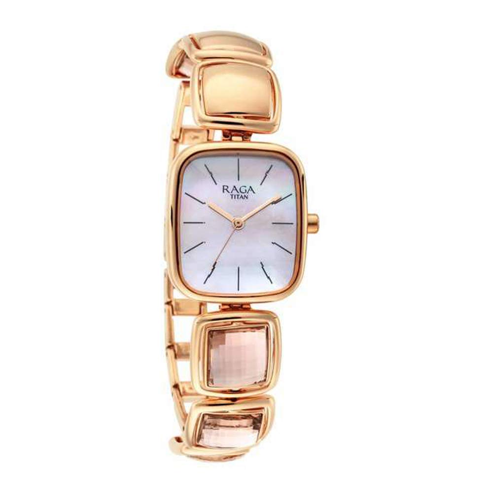 Titan Raga Moments of Joy Mother of Pearl Dial Analog Rose Gold Metal Strap watch for Women-NS95136WM01 (B08LKD6GJX) Amazon Price History, Amazon Price Tracker