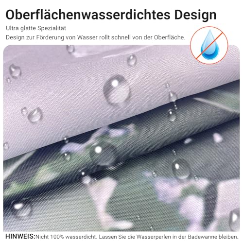 Lerores Shower Curtain, 200 x 200 cm, Forest Anti-Mould Textile, Weighted Hem, Water-Repellent - Image 2