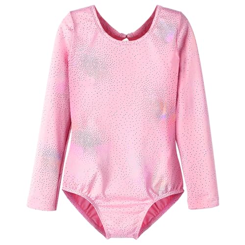 HOZIY Leotards for Girls Ballet Gymnastics Sleeveless Long Sleeve Colorful Sparkles Aqua Blue Pink Purple Solid
