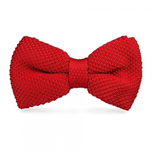 cravateSlim Pajarita de Punto Roja