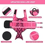 EMUST Large Dog Life Jacket, Dog Mermaid Life Vests for Swimming, Adjustable Pet Flotation Vest Swimsuits with Lift Handle for Small, Medium, Large Dogs, XL 5